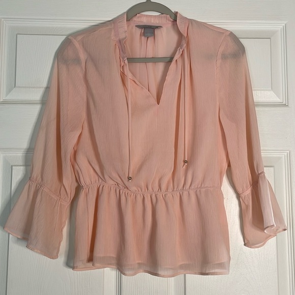 H&M Crinkled Chiffon Blouse, Size S - Picture 3 of 8